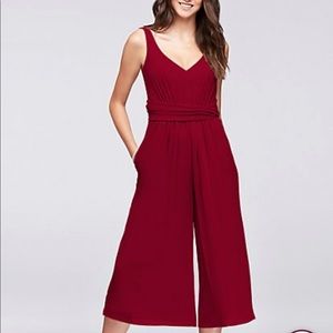 David’s Bridal Ice Blue Bridesmaid Jumpsuit